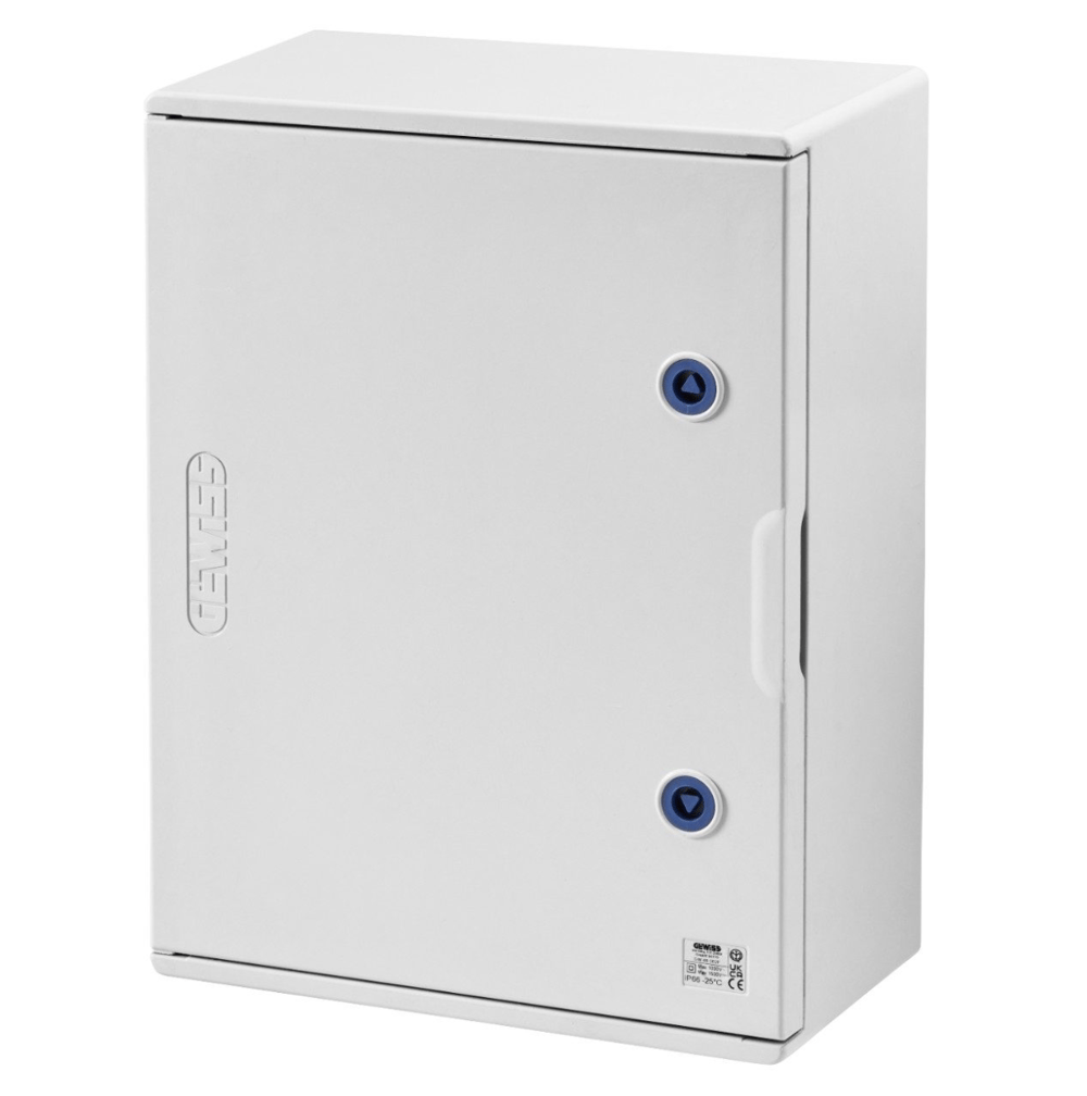 GW46002F - KİLİTLİ OPAK KAPAKLI POLYESTER KUTU - 310X425X160 - IP66 - GRİ 7035