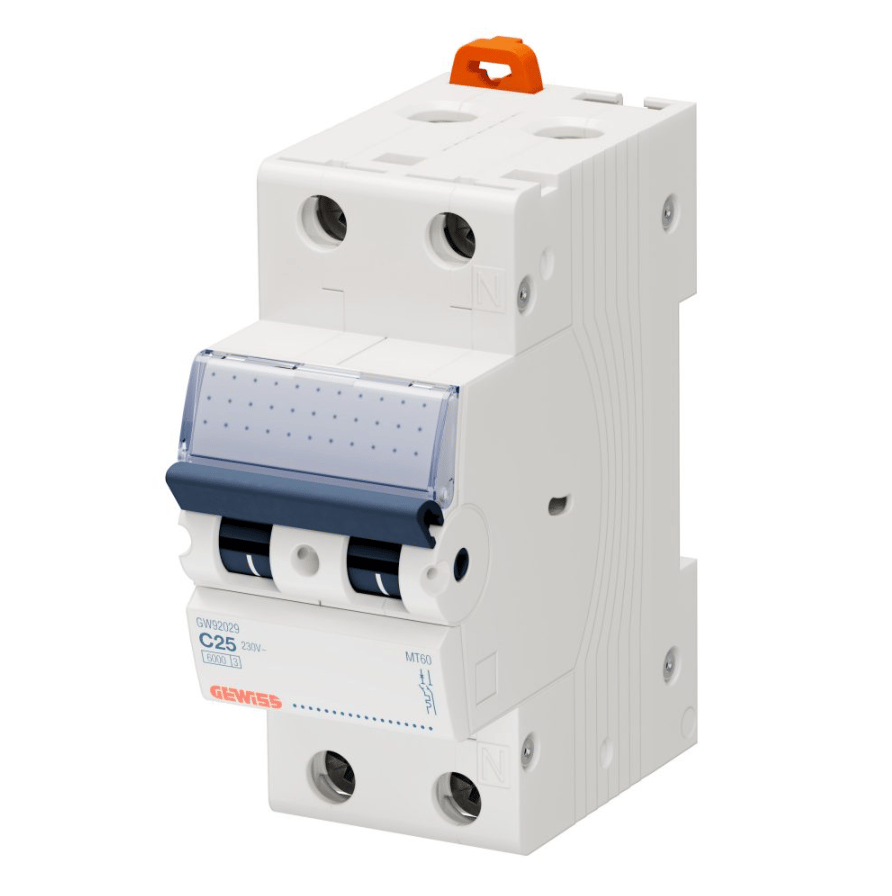 GW92029 - 25 A C TİPİ  1P+N - 2 MODÜL - MT 60 - MİNYATÜR DEVRE KESİCİ