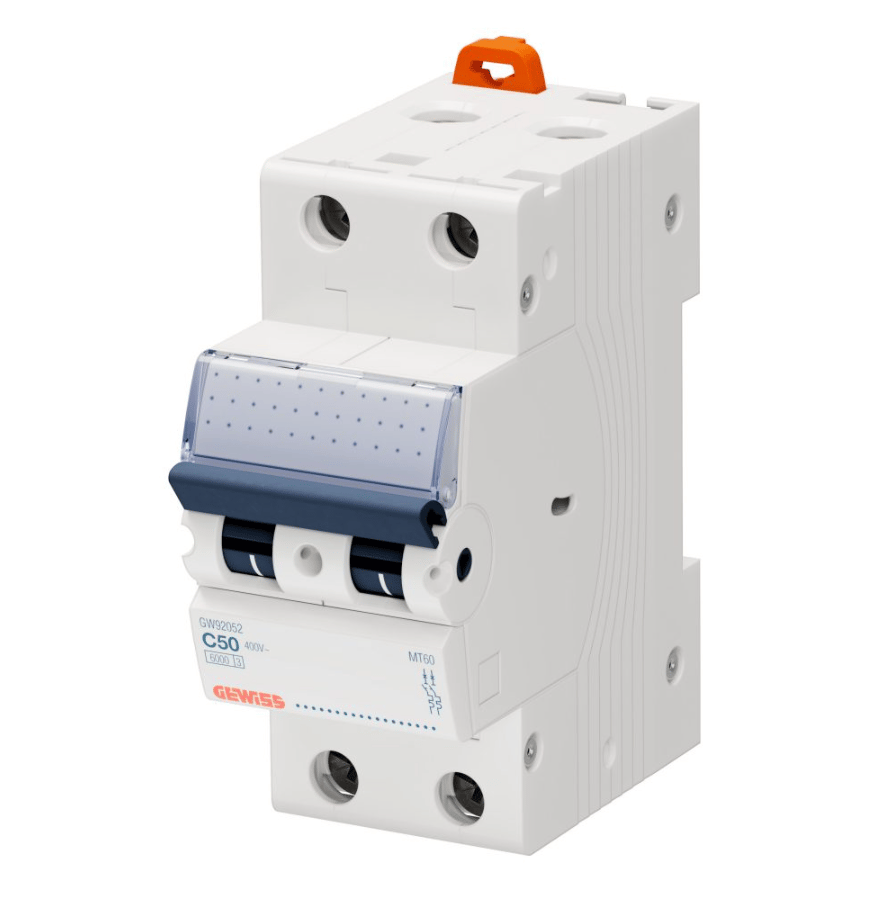 GW92052 - 50 A C TİPİ  2P - 2 MODÜL - MT 60 - MİNYATÜR DEVRE KESİCİ