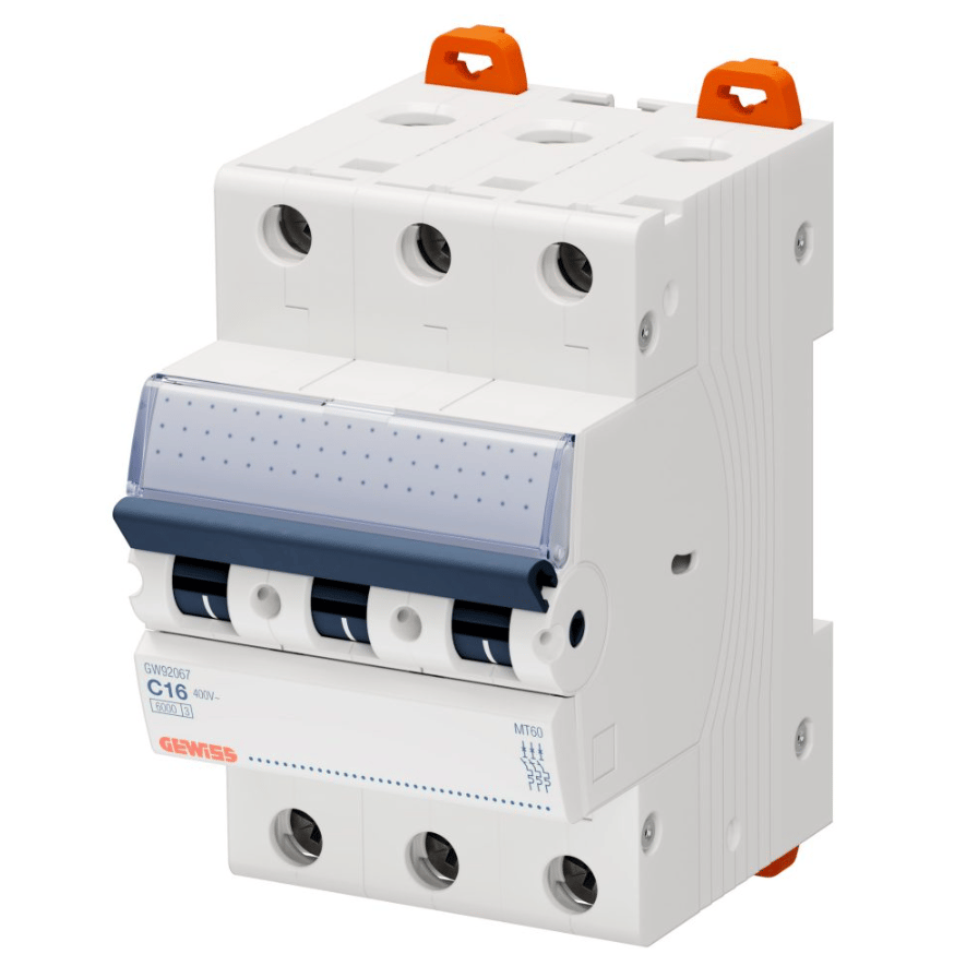 GW92067 - 16 A C TİPİ  3P - 3 MODÜL - MT 60 - MİNYATÜR DEVRE KESİCİ