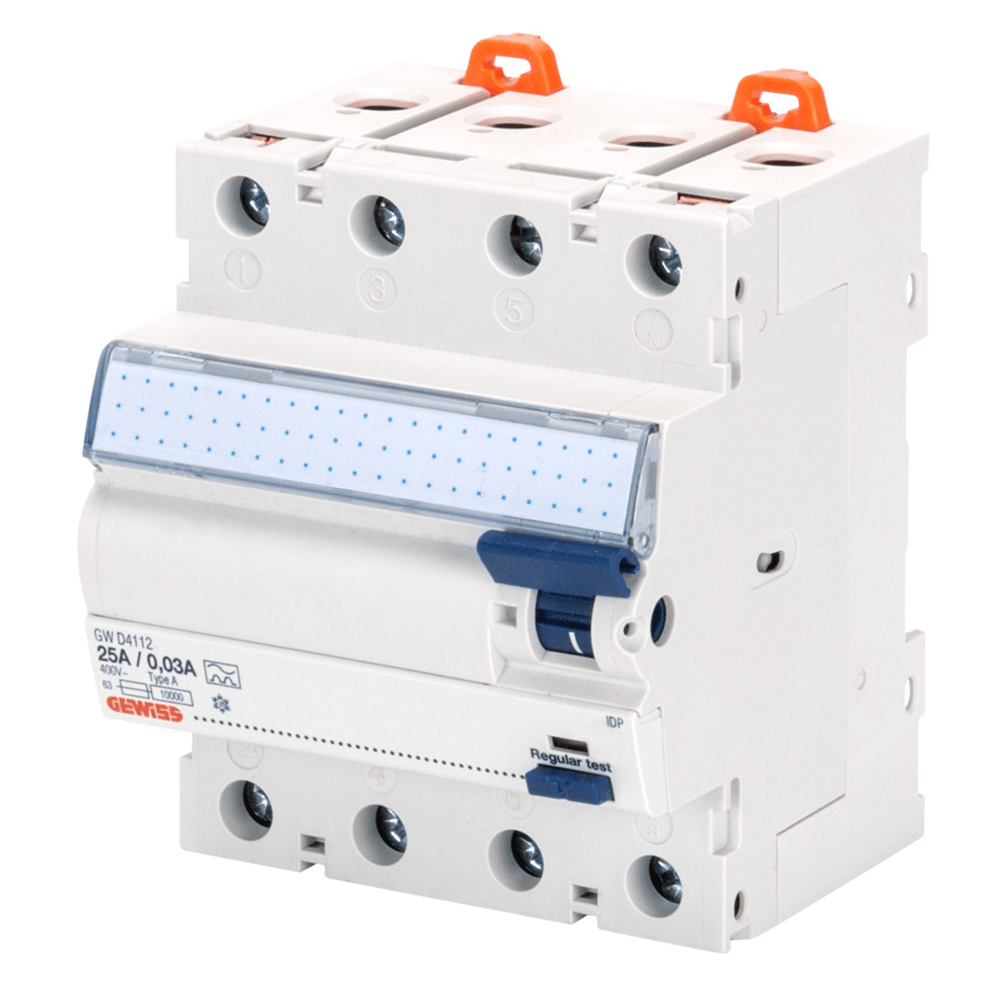 GWD4144  - IDP - 4P 63A AC TİPİ ANLIK Idn=0,3A - 4 MODÜL - KAÇAK AKIM RÖLESİ