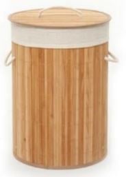 Bambu Katlanır Çamaşır Sepeti Oval Chk520B