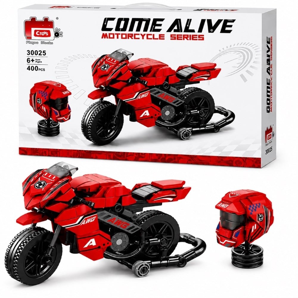  Ctoys Come Alive Blok Yarış Motoru 400 Parça Blok Motosiklet