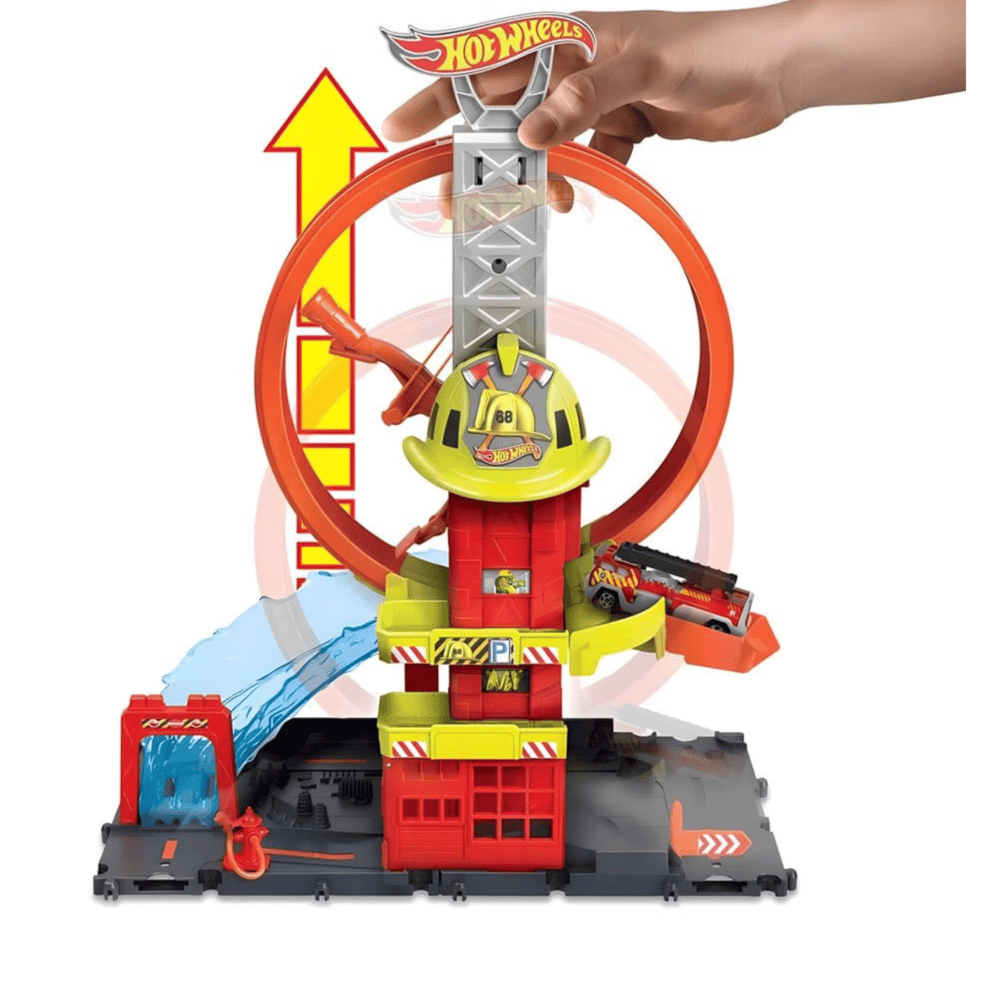 Hot Wheels Çember Pistli İtfaiye İstasyonu 