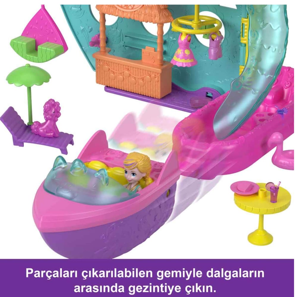  Polly Pocket Unicorn Bot Oyun Seti Taşınabilir Mini Oyun
