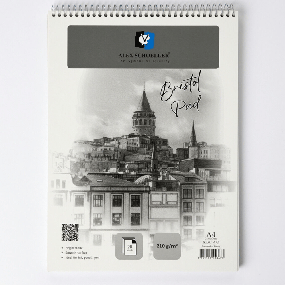 Alex Schoeller A4 20 Yaprak Spiralli Bristol Pad 