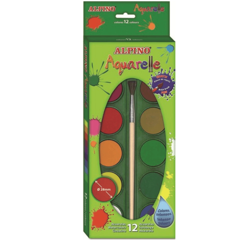 Alpino AQ-01 12 Renk Sulu Boya Seti  