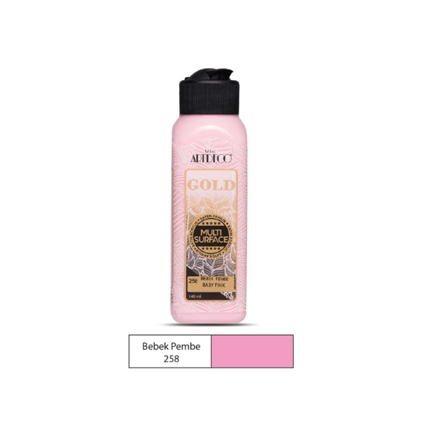 Artdeco Gold Multi Surface 140 ml Bebek Pembe Çok Yüzeyli Akrilik Boya