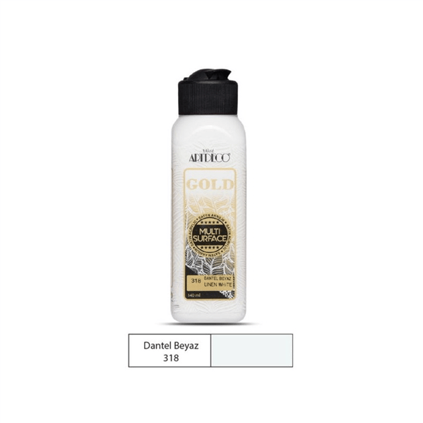 Artdeco Gold Multi Surface 140 ml Dantel Beyaz Saten Akrilik Boya
