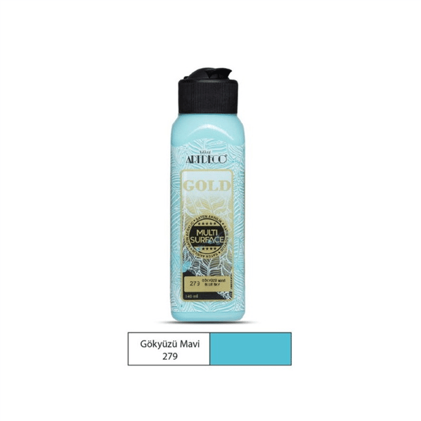 Artdeco Gold Multi Surface 140 ml Gökyüzü Mavi Saten Akrilik Boya