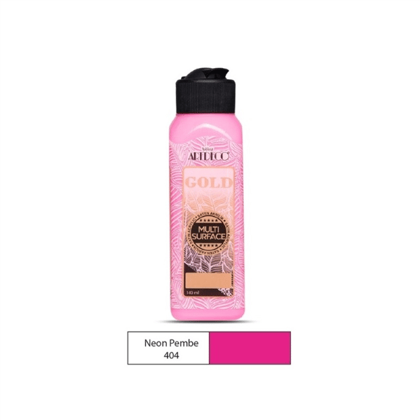 Artdeco Gold Multi Surface 140 ml Neon Pembe Çok Yüzeyli Akrilik Boya