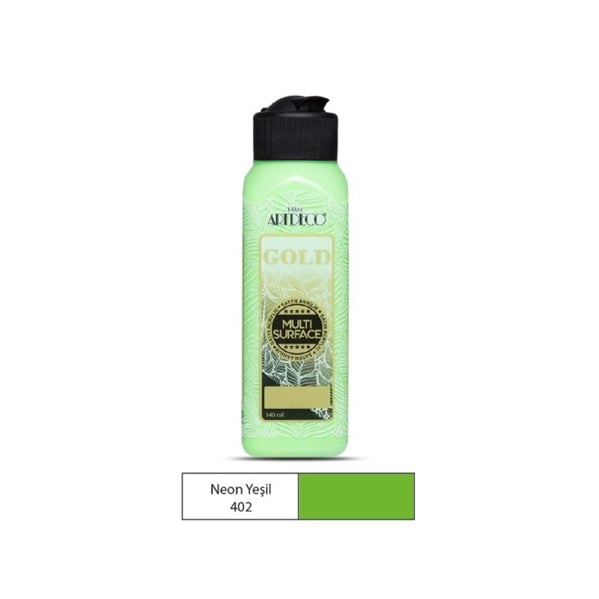Artdeco Gold Multi Surface 140 ml Neon Yeşil Çok Yüzeyli Akrilik Boya