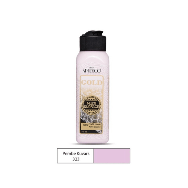 Artdeco Gold Multi Surface 140 ml Pembe Kuvars Saten Akrilik Boya