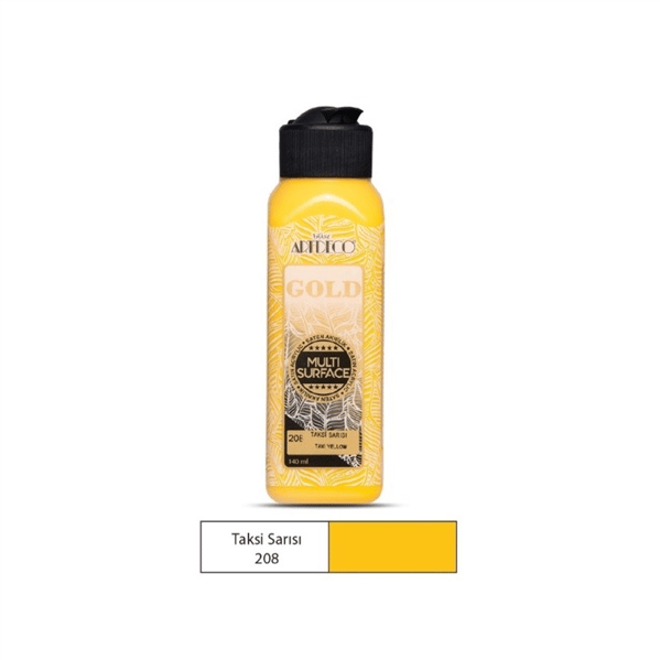 Artdeco Gold Multi Surface 140 ml Taksi Sarısı Akrilik Hobi Boyası