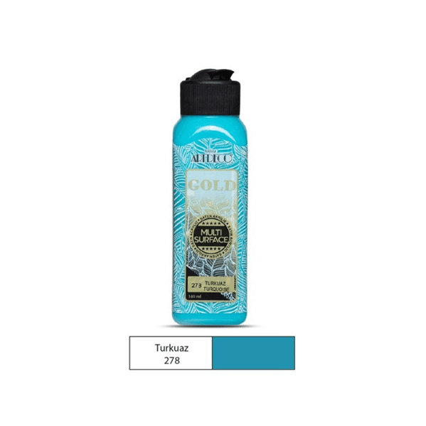 Artdeco Gold Multi Surface 140 ml Turkuaz Çok Yüzeyli Akrilik Boya