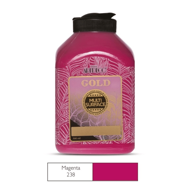 Artdeco Gold Multi Surface 500 ml Magenta Çok Yüzeyli Akrilik Boya