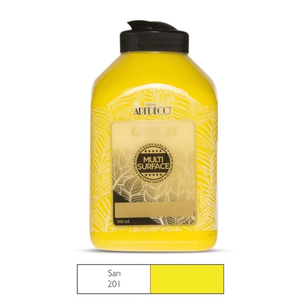 Artdeco Gold Multi Surface 500 ml Sarı Çok Yüzeyli Akrilik Boya