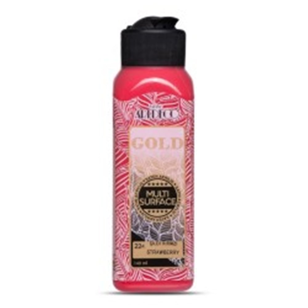 ARTDECO GOLD MULTİ-SURFACE AKRİLİK BOYA 140 ML ÇİLEK KIRMIZI