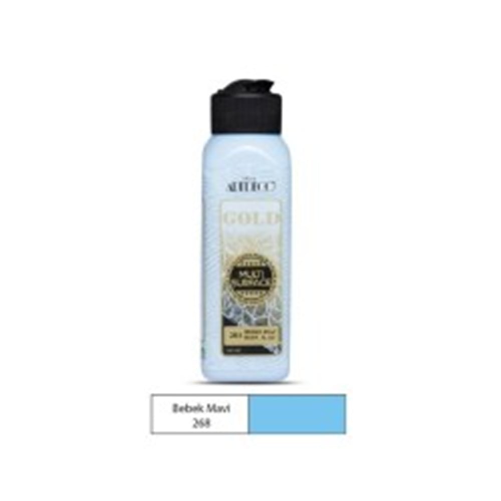 ARTDECO GOLD MULTİ-SURFACE AKRİLİK BOYA 140 ML BEBEK MAVİ