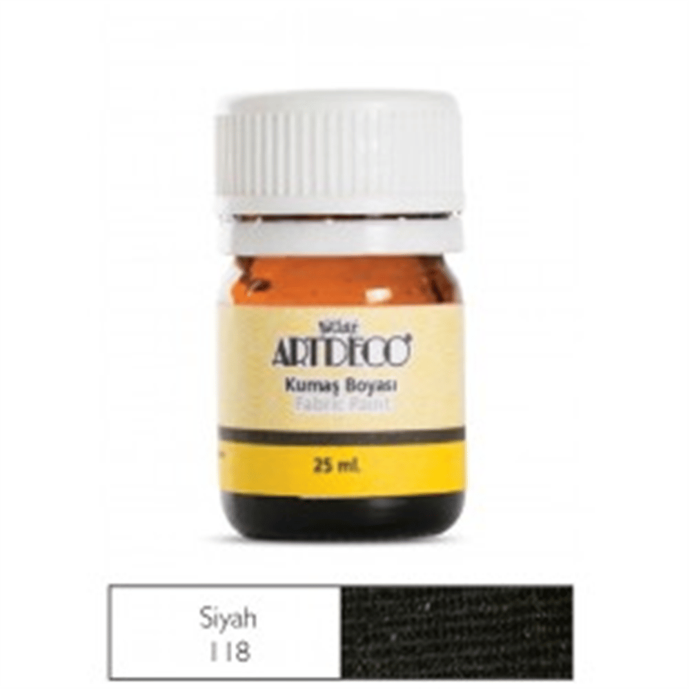 ARTDECO KUMAŞ BOYASI 25ML SİYAH 118