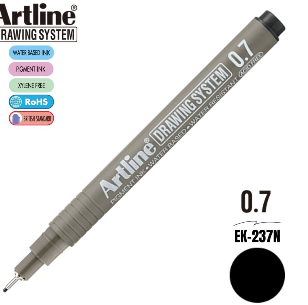 Artline 237 Çizim Kalemi 0.7 Siyah 
