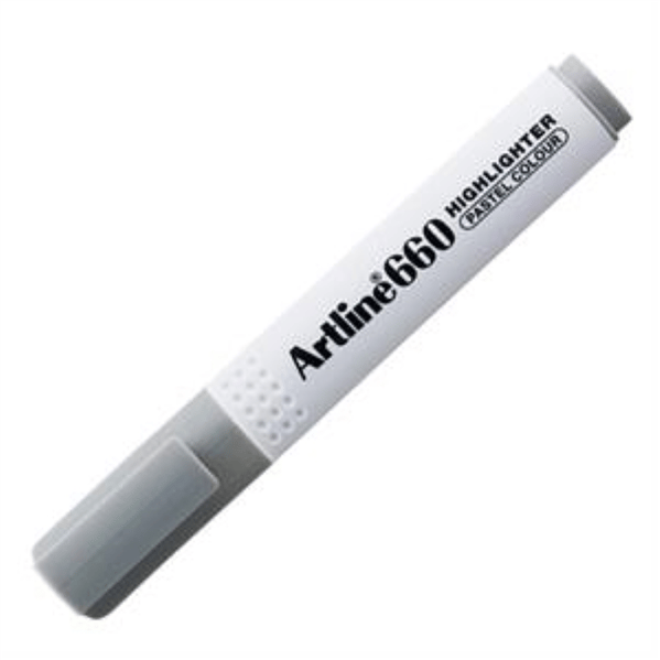 Artline 660 Pastel Gri Fosforlu Kalem Kesik Uç Ajanda Notları İçin