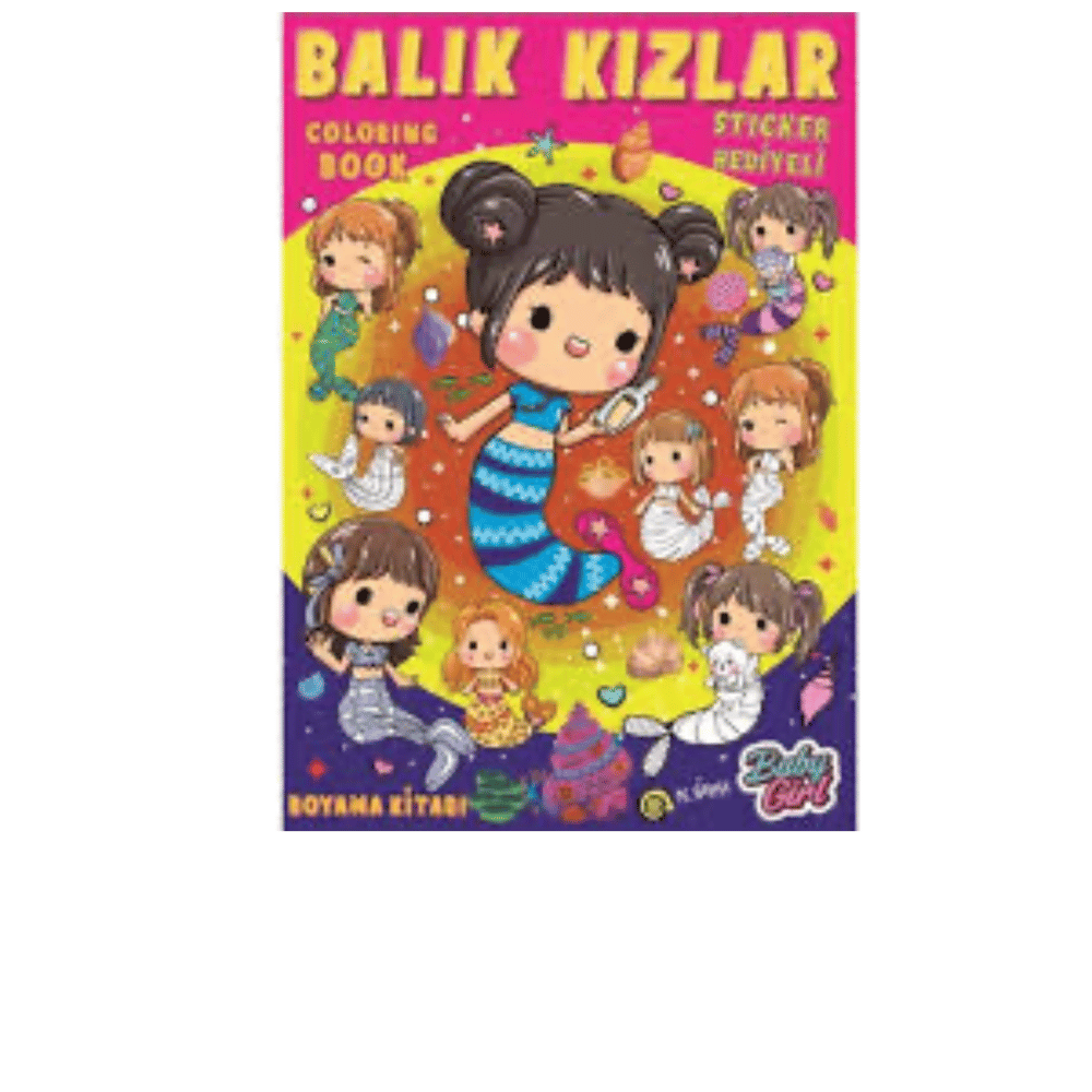Balık Kızlar Boyama Kitabı 