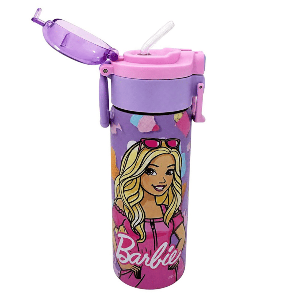 Barbie Çift Fonksiyon Kapaklı Çelik Matara 600 ml 3840