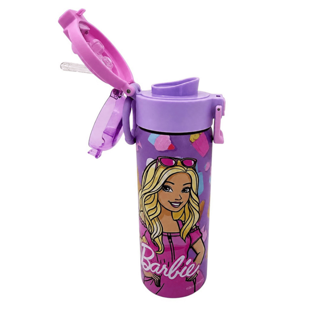 Barbie Çift Fonksiyon Kapaklı Çelik Matara 600 ml 3840