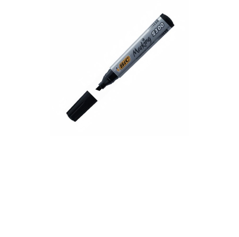 Bic Marker 2300 Kesik Uç Siyah Permanent Koli Kalemi