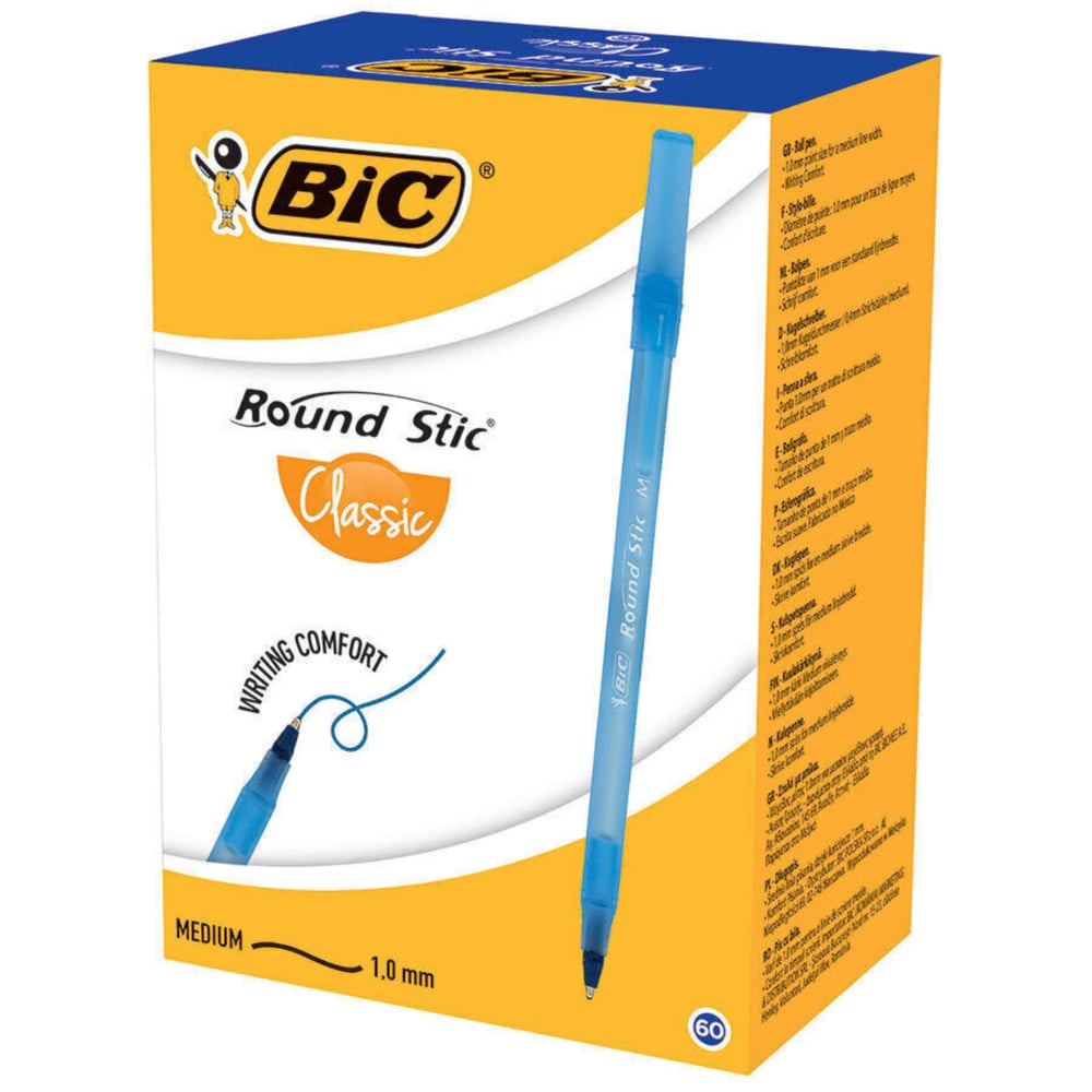 BIC Round Stıc Tükenmez 60lı Kutu Mavi | Yıldızlar