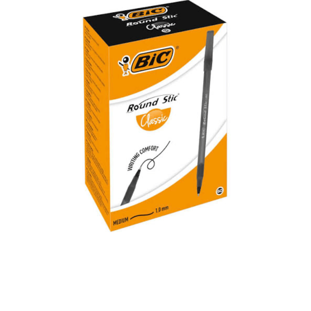 BIC Round Stıc Tükenmez 60lı Kutu Siyah