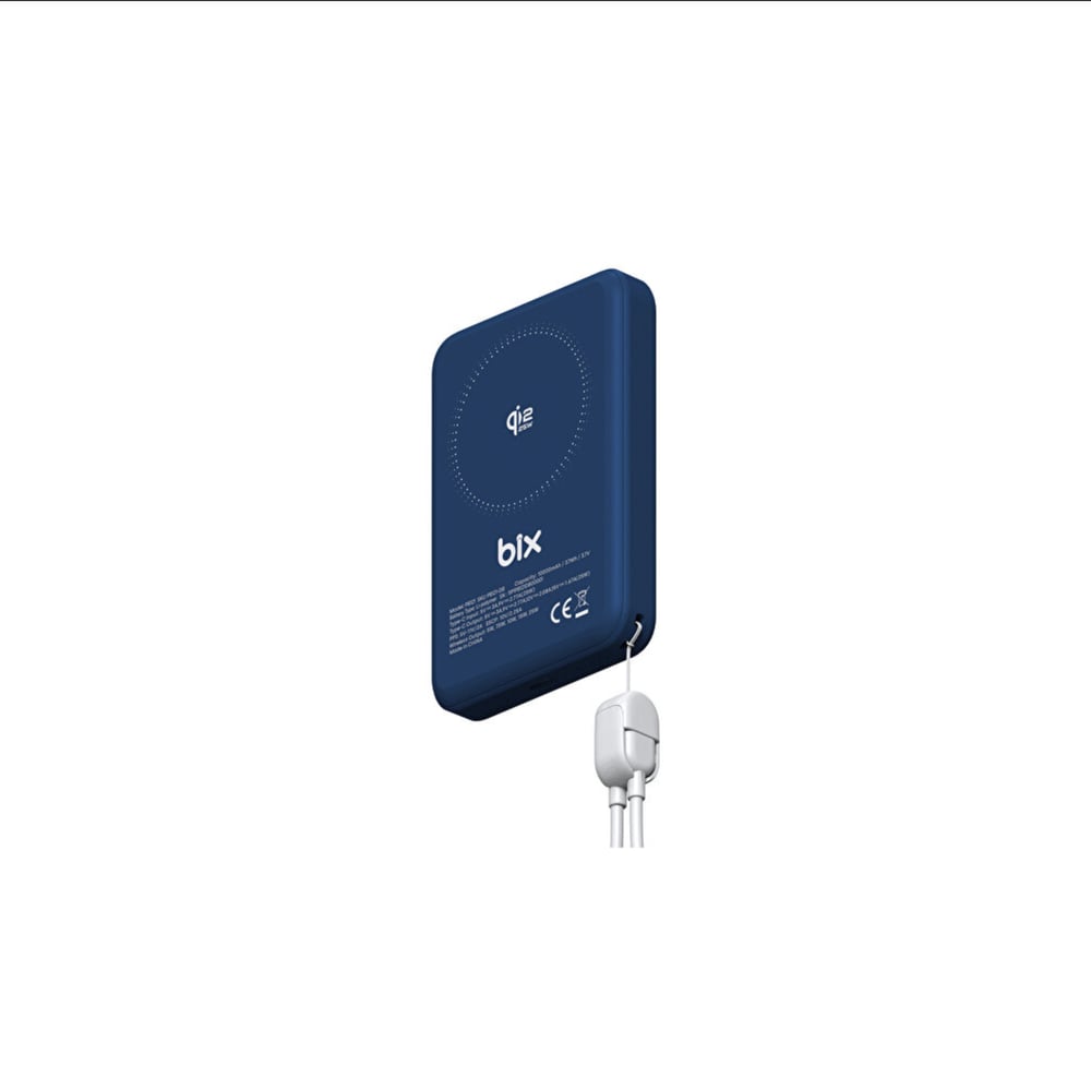 Bix PB121 25W Magsafe Kablosuz Powerbank 10000 Mah Dark Blue