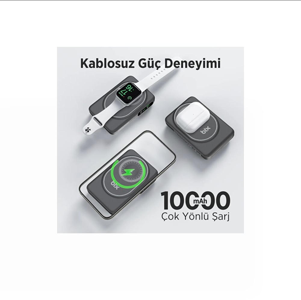 Bix TPB16 10000 Mah Powerbank Pratik Taşınabilir Güç