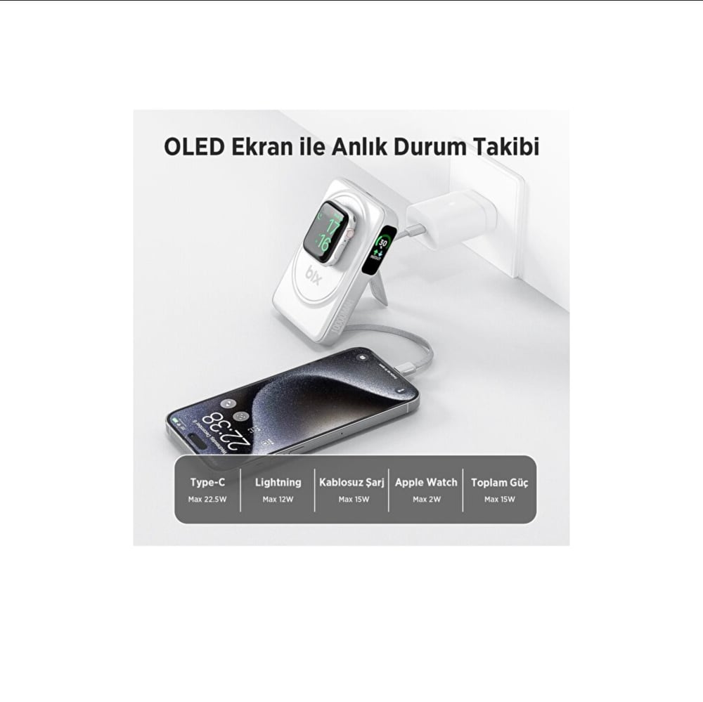 Bix TPB16 Powerbank 10000 Mah Taşınabilir Şarj