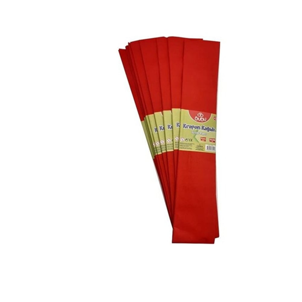 Bu-Bu KR0004 Krapon Kağıdı 10'LU Kırmızı