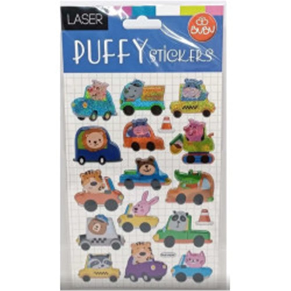 BUBU-PUF-6209 BU-BU DAMLA STICKERS ARABALAR 12,5X23,5