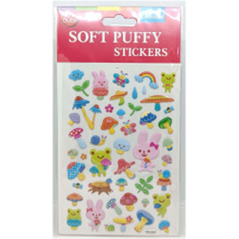 BUBU-SWP-10098 BU-BU SOFT PUFFY STICKERS FOREST LIFE 10,9X20,5