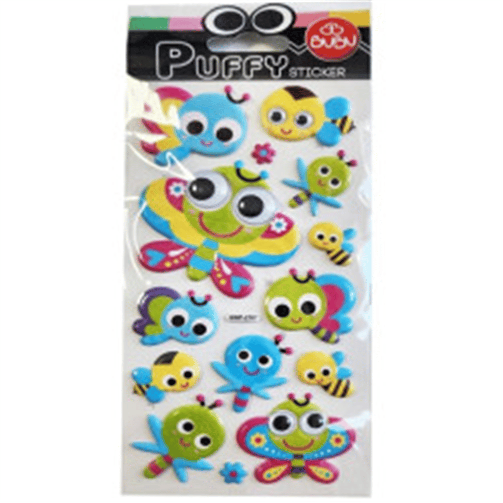 BUBU-SWP-2107 BU-BU PUFFY STICKERS OYNAR GÖZLÜ ARILAR 9X21