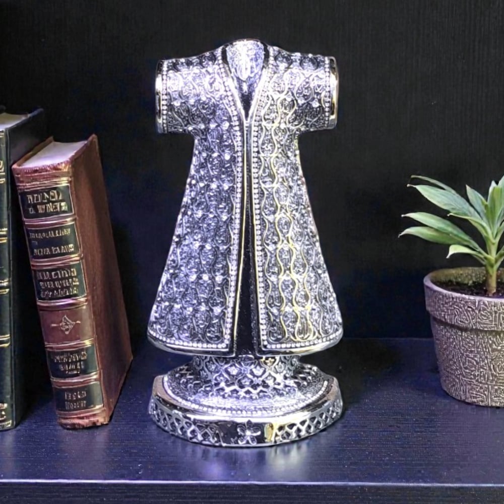 Büyük Kaftan Biblo Gümüş Dekoratif Kaftan Vitrin Objesi