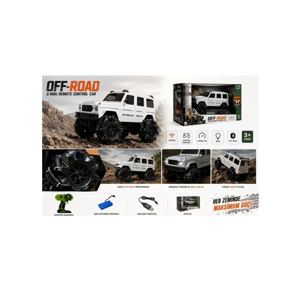 Canem Işıklı Şarjlı Drift Jeep