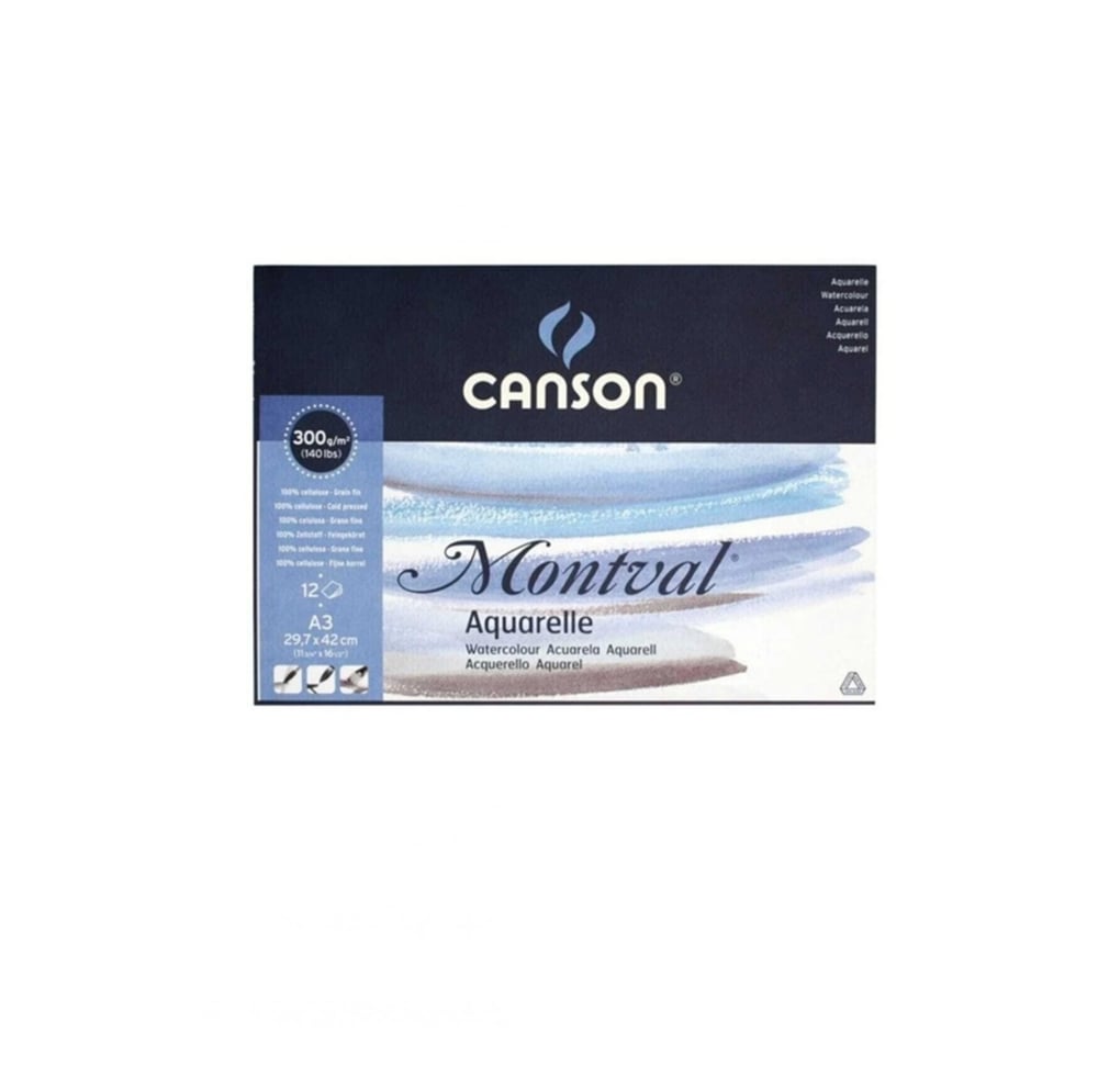 Canson Montval Suluboya Bloğu A3 300 gr 12 Yaprak