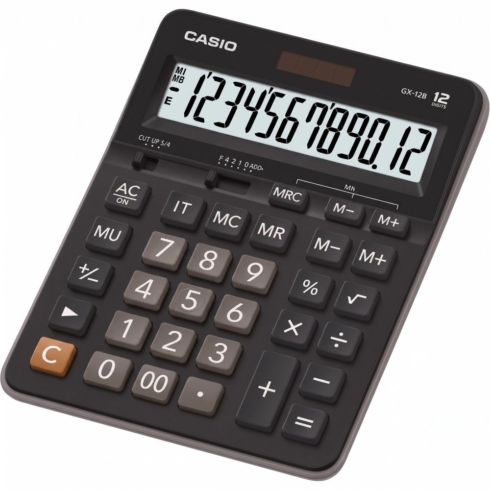 Casio GX-12B-W 12 Haneli Masaüstü Hesap Makinesi 
