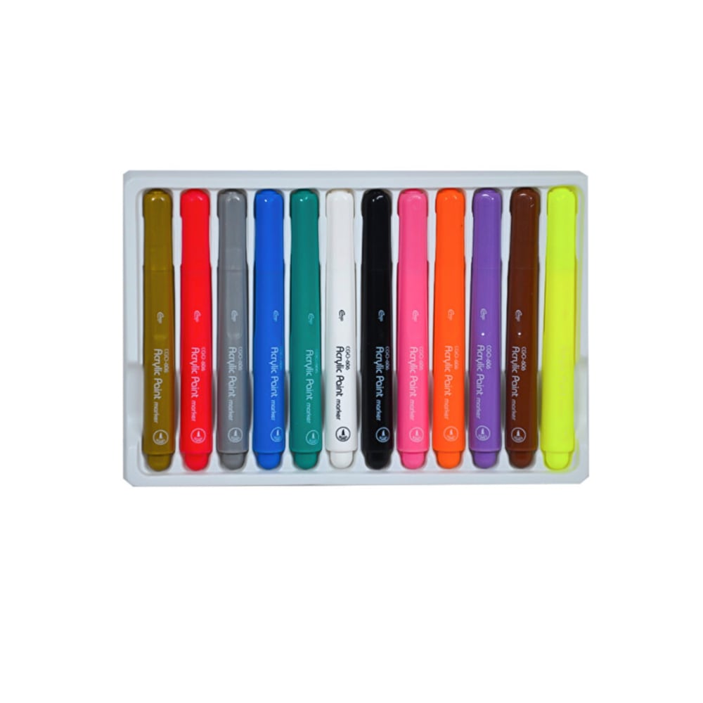 Cengo 12 Li Set Akrilik Kalem Brush Tip 