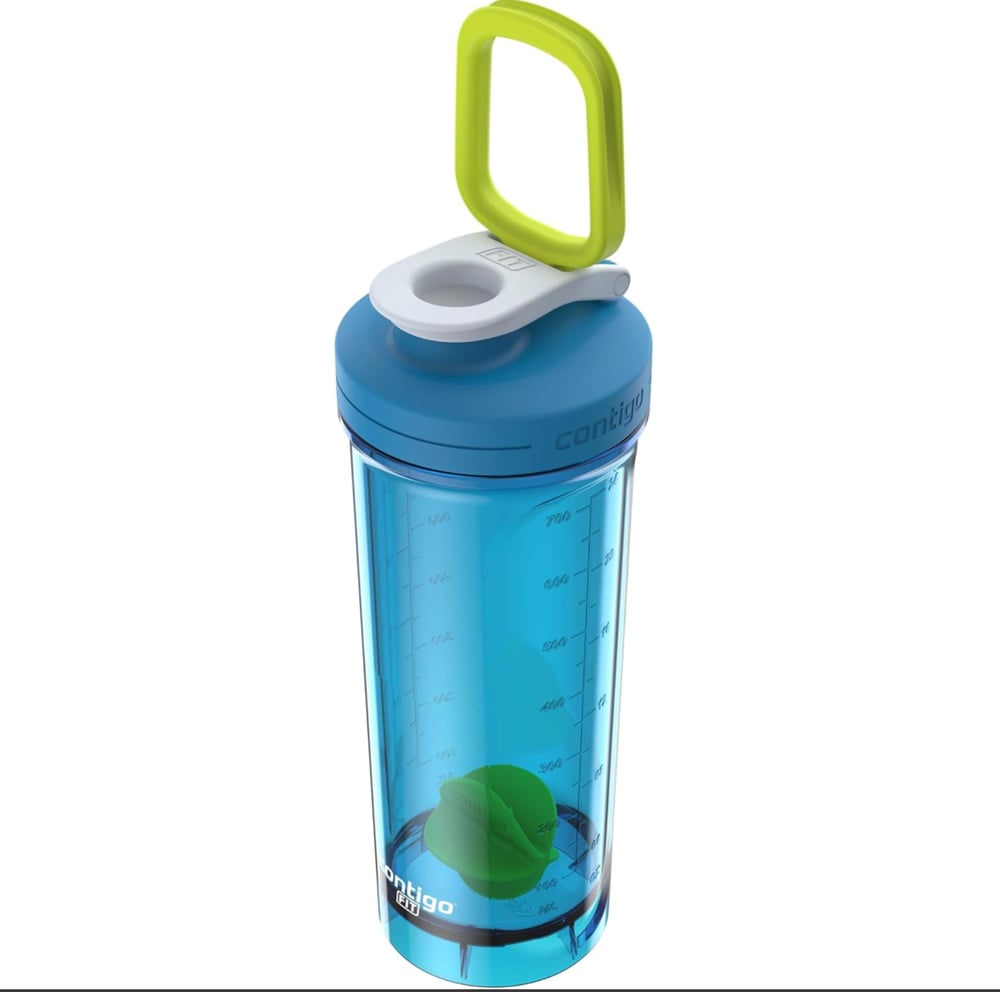 CONTIGO MATARA SHAKE GO FIT 2.0 SNAP-TOP MIXER 828 ML BLUE POPPY