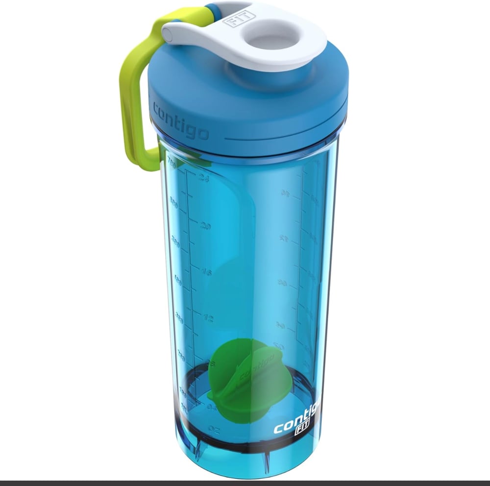 CONTIGO MATARA SHAKE GO FIT 2.0 SNAP-TOP MIXER 828 ML BLUE POPPY