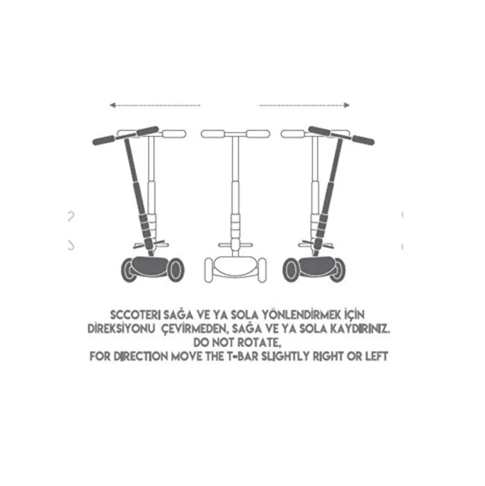 Cool Wheels Mavi Işıklı Twist 3 Tekerlekli Scooter 