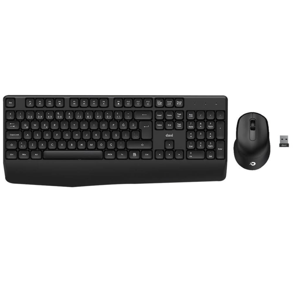 Daxi MK-260 Kablosuz Klavye Mouse Set 2.4 GHz Siyah Q TR