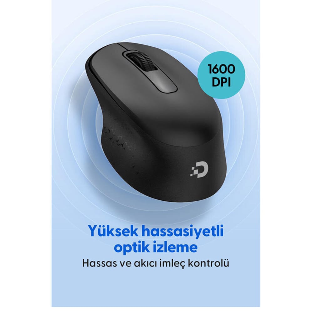 Daxi MK-260 Kablosuz Klavye Mouse Set 2.4 GHz Siyah Q TR