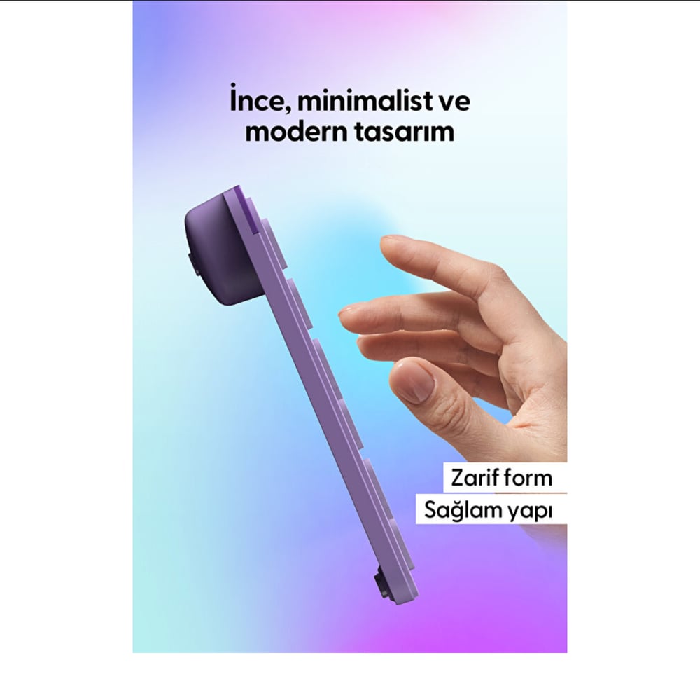 Daxi MK-390 Kablosuz Bluetooth/WiFi Klavye Set Retro Lavanta
